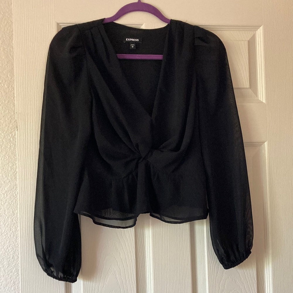 Sheer Black EXPRESS Blouse